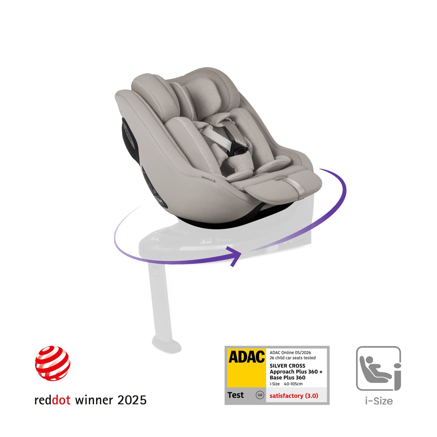 Approach Plus 360 Car Seat Natural Taupe