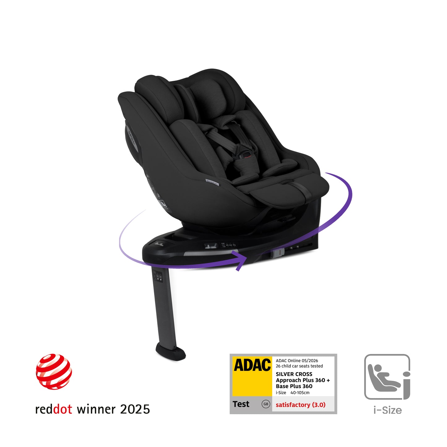 Approach Plus 360 Car Seat Iconic Black & Base Plus 360