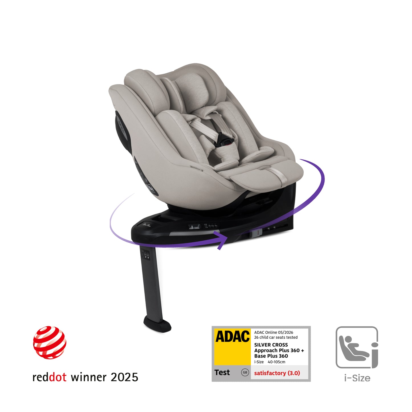 Approach Plus 360 Car Seat Natural Taupe & Base Plus 360