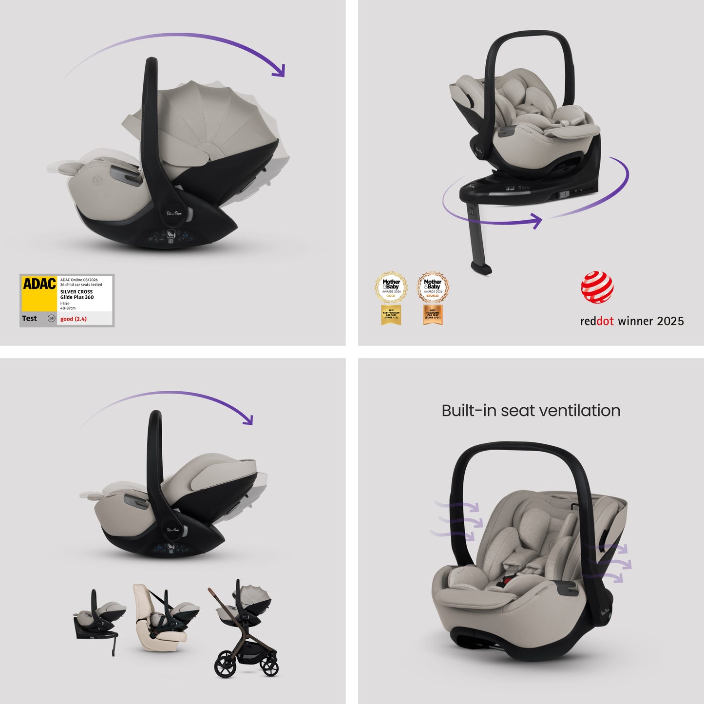 Breez Maple Travel System Ultimate 360 Infant Carrier Bundle (12 piece)