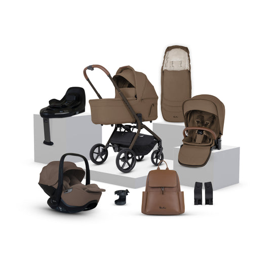 Breez Maple Travel System Ultimate 360 Infant Carrier Timeless Cocoa Bundle (12 piece)