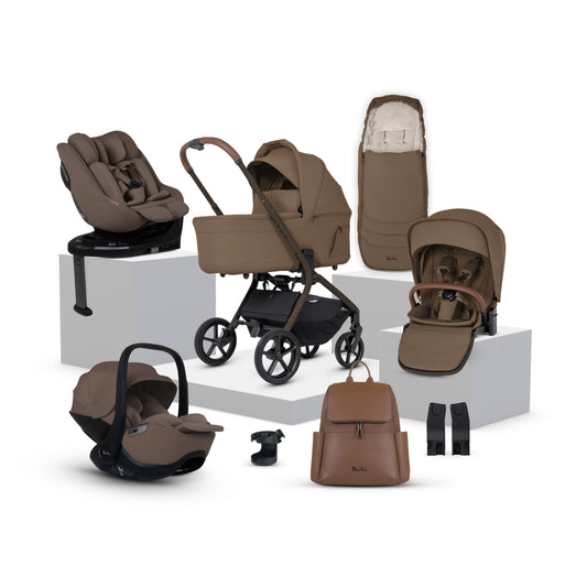 Breez Maple Travel System Ultimate 360 Family Car Seat Timeless Cocoa Bundle (13 piece)