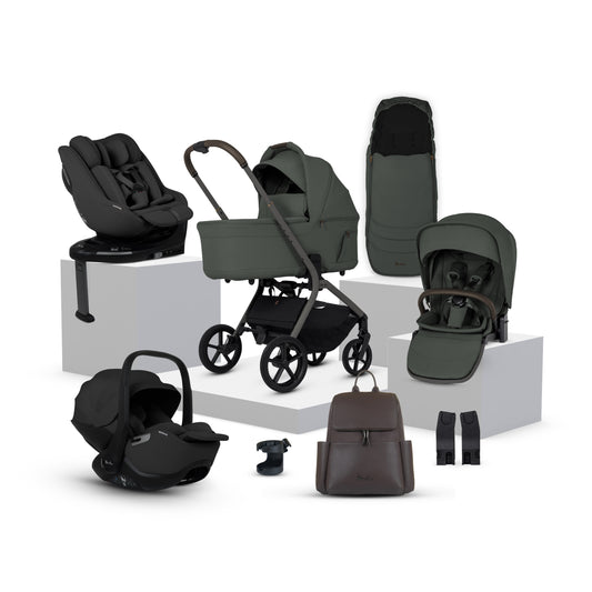 Breez Pewter Travel System Ultimate 360 Family Car Seat Bundle (13 piece)