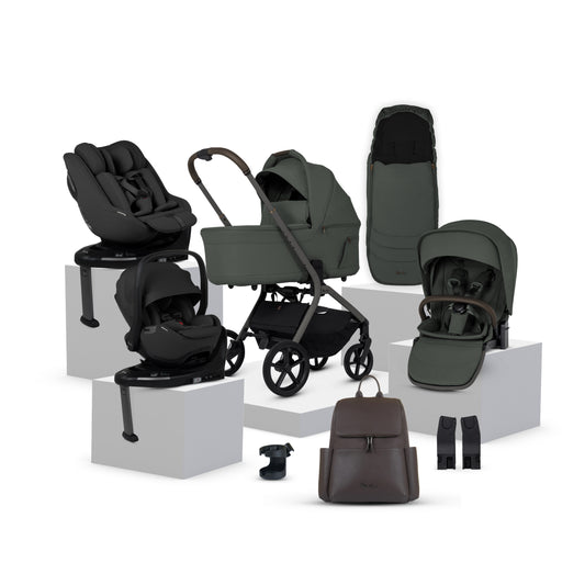 Breez Pewter Travel System Ultimate 360 Family Car Seat Bundle (13 piece)