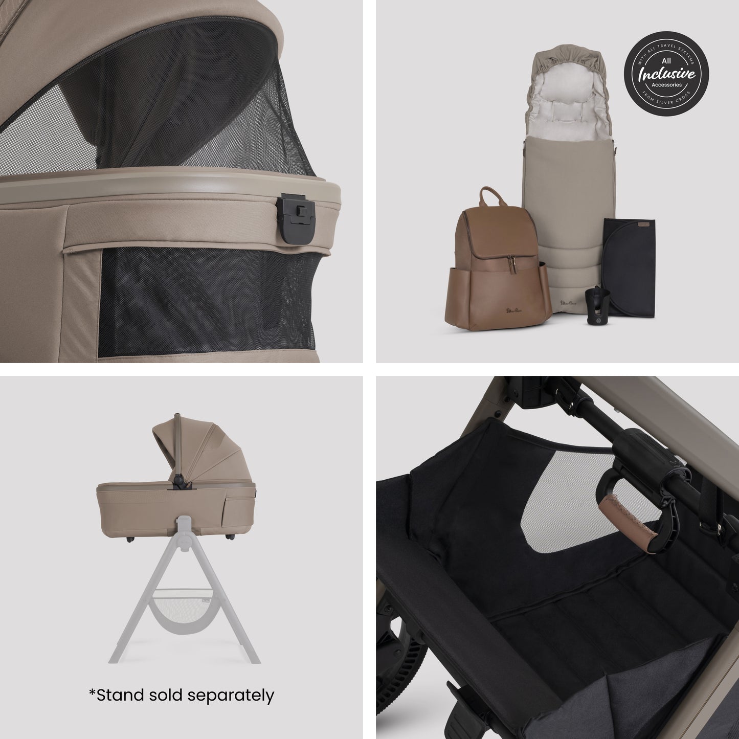 Cove 2 Champagne Travel System Accessory Bundle (8 piece)