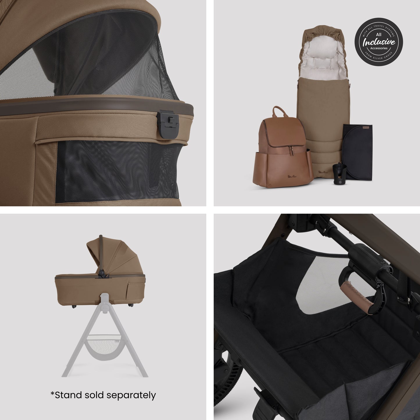 Cove 2 Maple Travel System Ultimate 360 Family Car Seat Natural Taupe Bundle (11 piece)