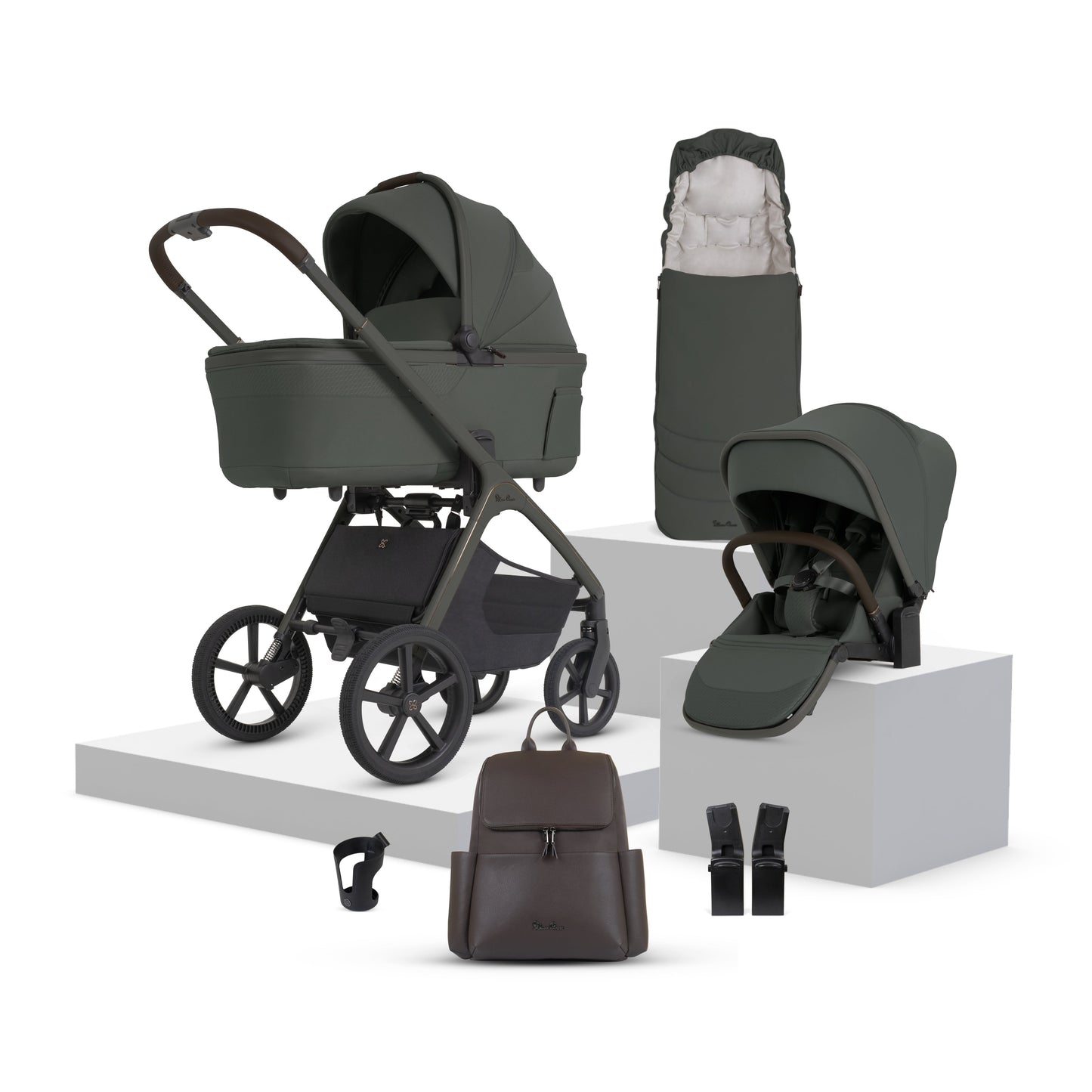 Cove 2 Pewter Travel System Accessory Bundle (8 piece)