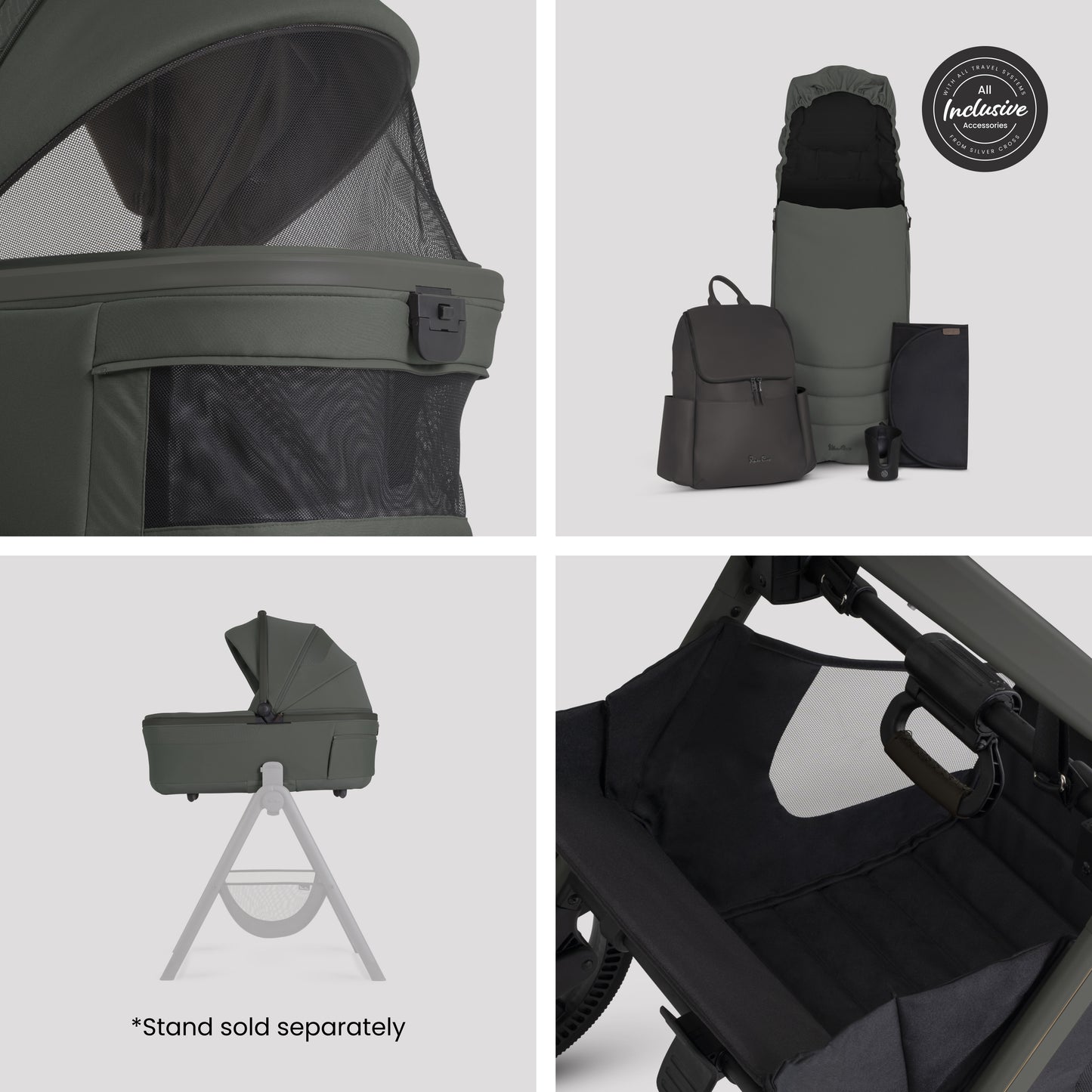 Cove 2 Pewter Travel System Ultimate 360 Family Car Seat Natural Taupe Bundle (11 piece)