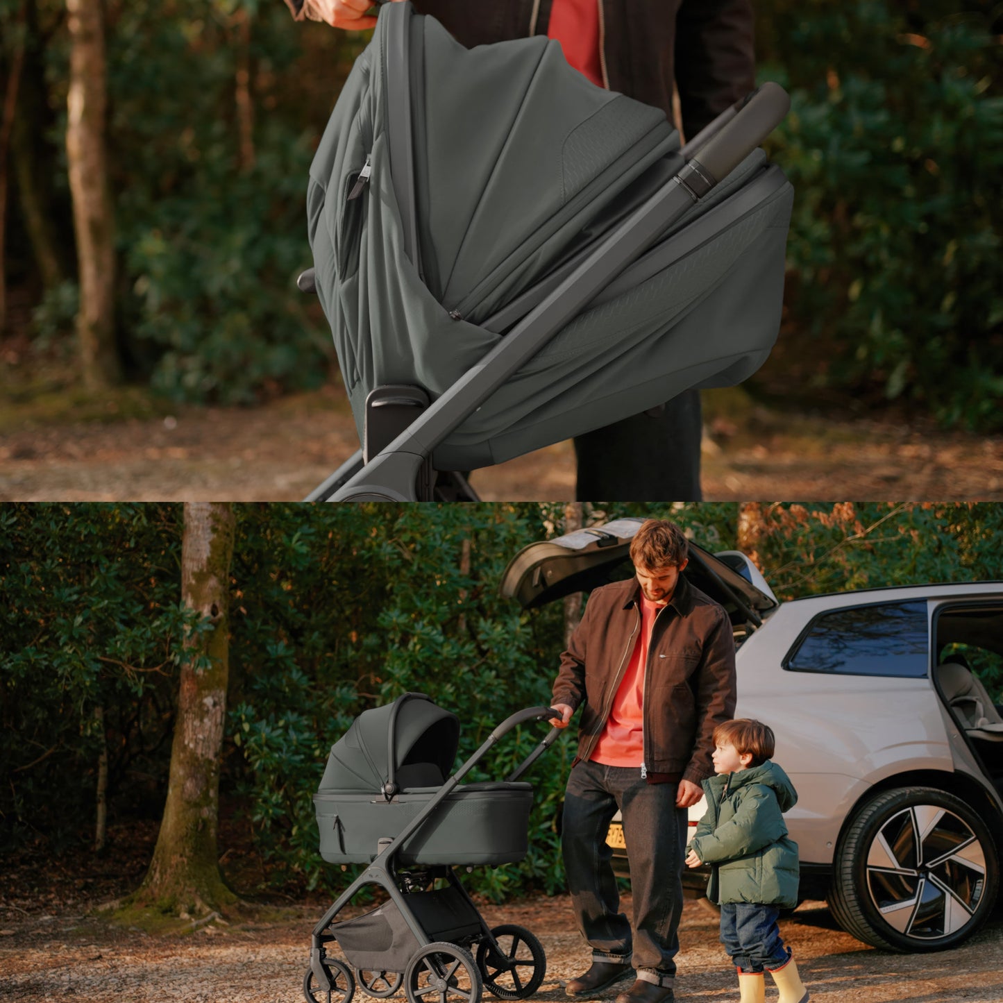 Cove 2 Pewter Travel System Ultimate 360 Infant Carrier Natural Taupe Bundle (10 piece)