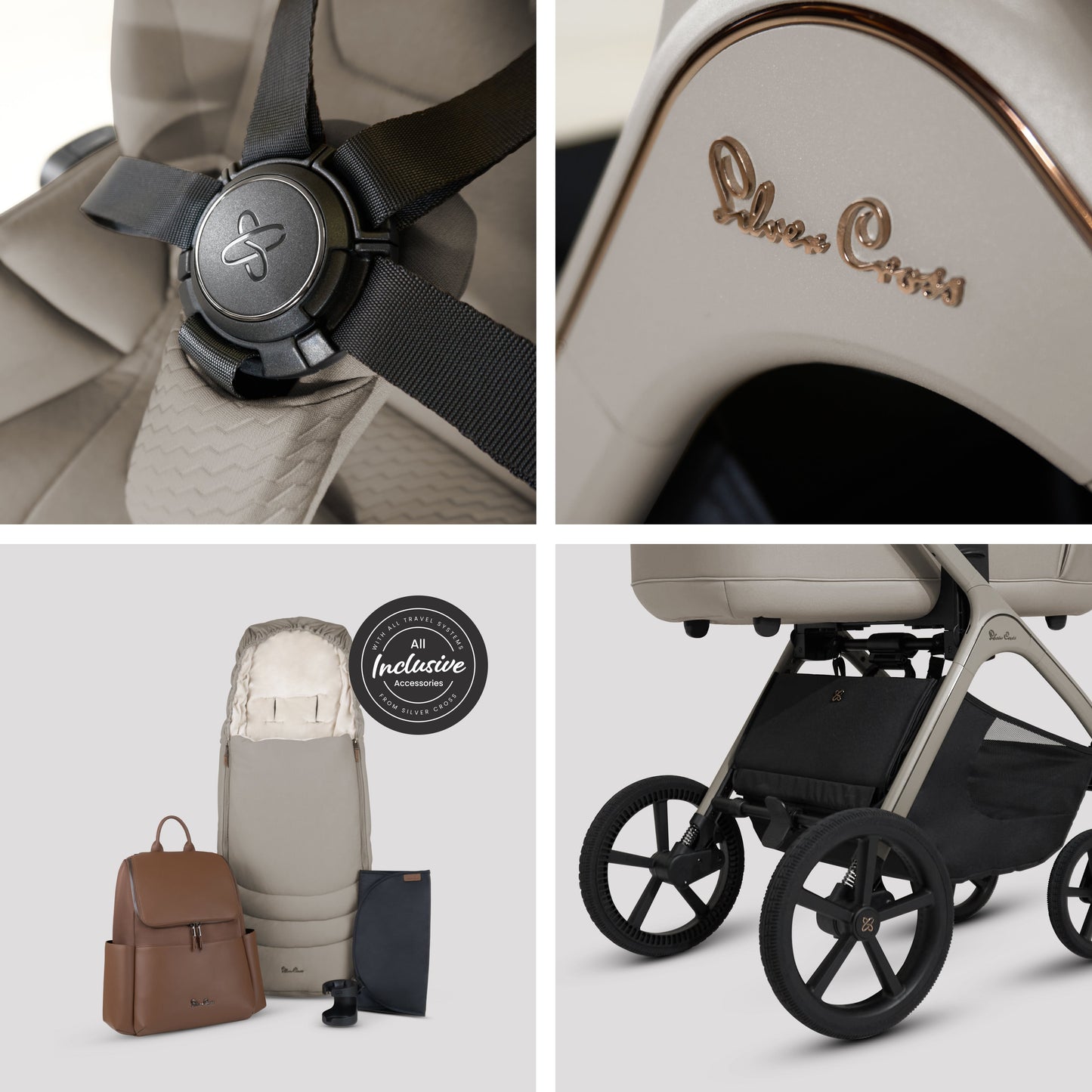 Cove Champagne Travel System Accessory Bundle (8 Piece)