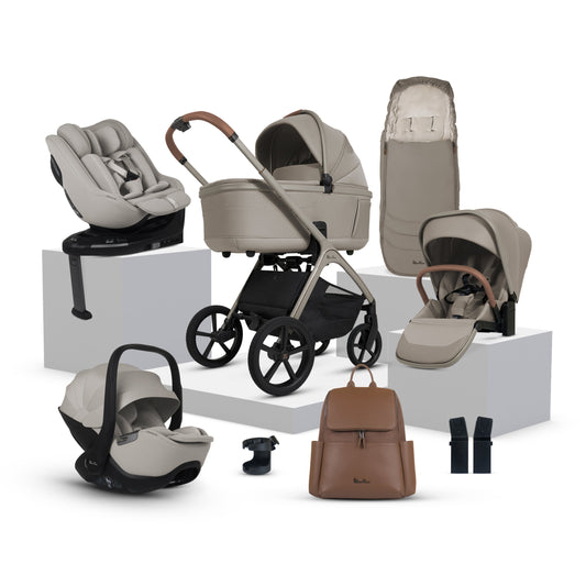 Cove Champagne Travel System Ultimate 360 Family Car Seat Bundle (11 Piece)