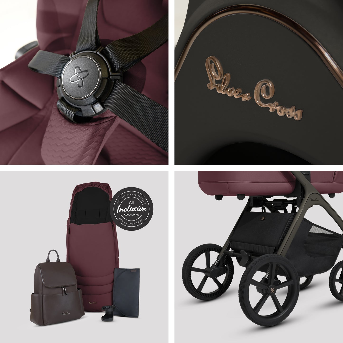 Cove Damson Travel System Accessory Bundle (8 Piece)