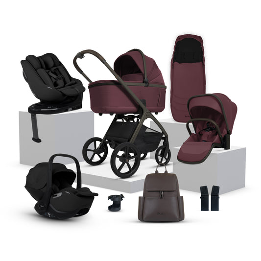 Cove Damson Travel System Ultimate 360 Family Car Seat Bundle (11 Piece)