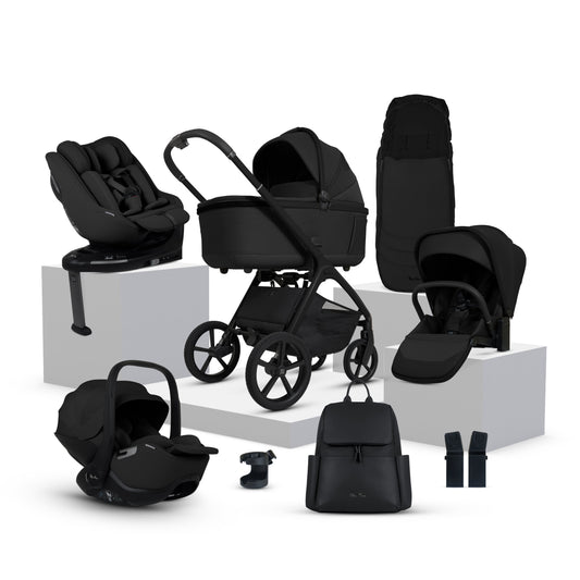 Cove Onyx Travel System Ultimate 360 Family Car Seat Bundle (11 Piece)