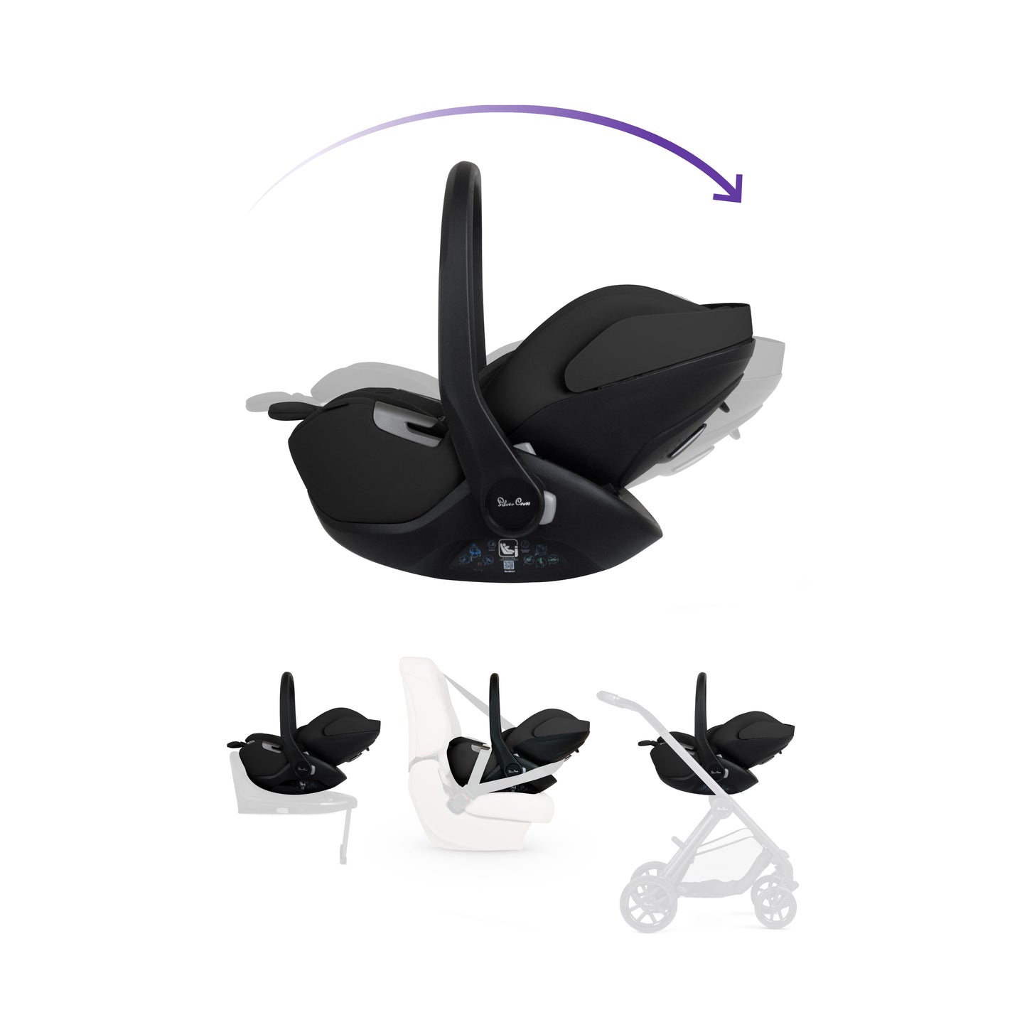 Glide Plus 360 Infant Car Seat Iconic Black & Base Plus 360