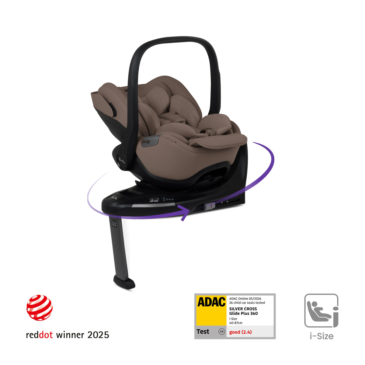 Glide Plus 360 Infant Car Seat Timeless Cocoa & Base Plus 360