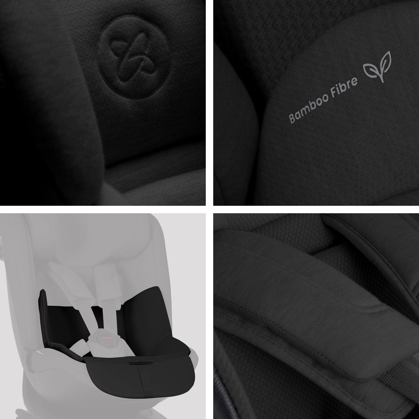 Motion 3 All Size 360 Rotating Car Seat Iconic Black