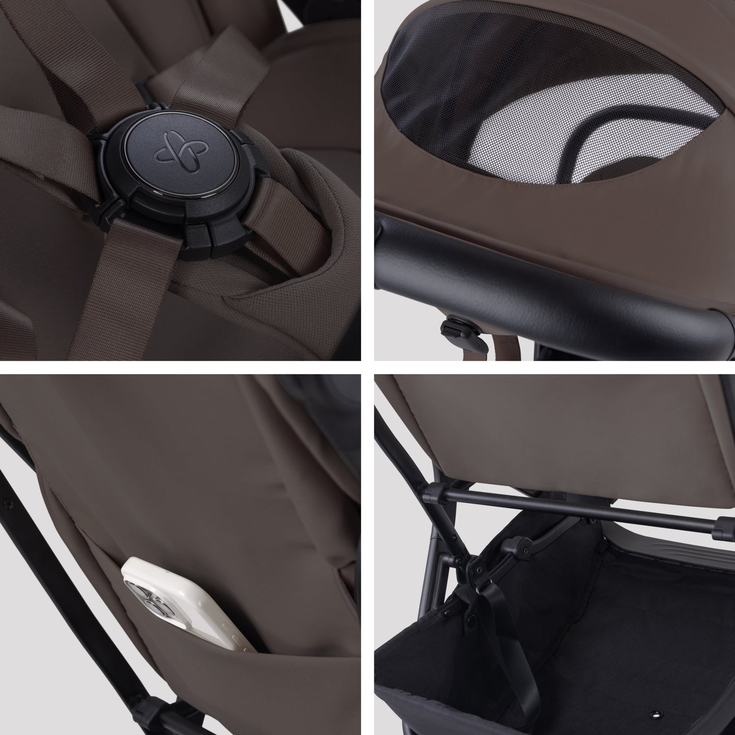 Nia Chocolate Compact Travel Stroller