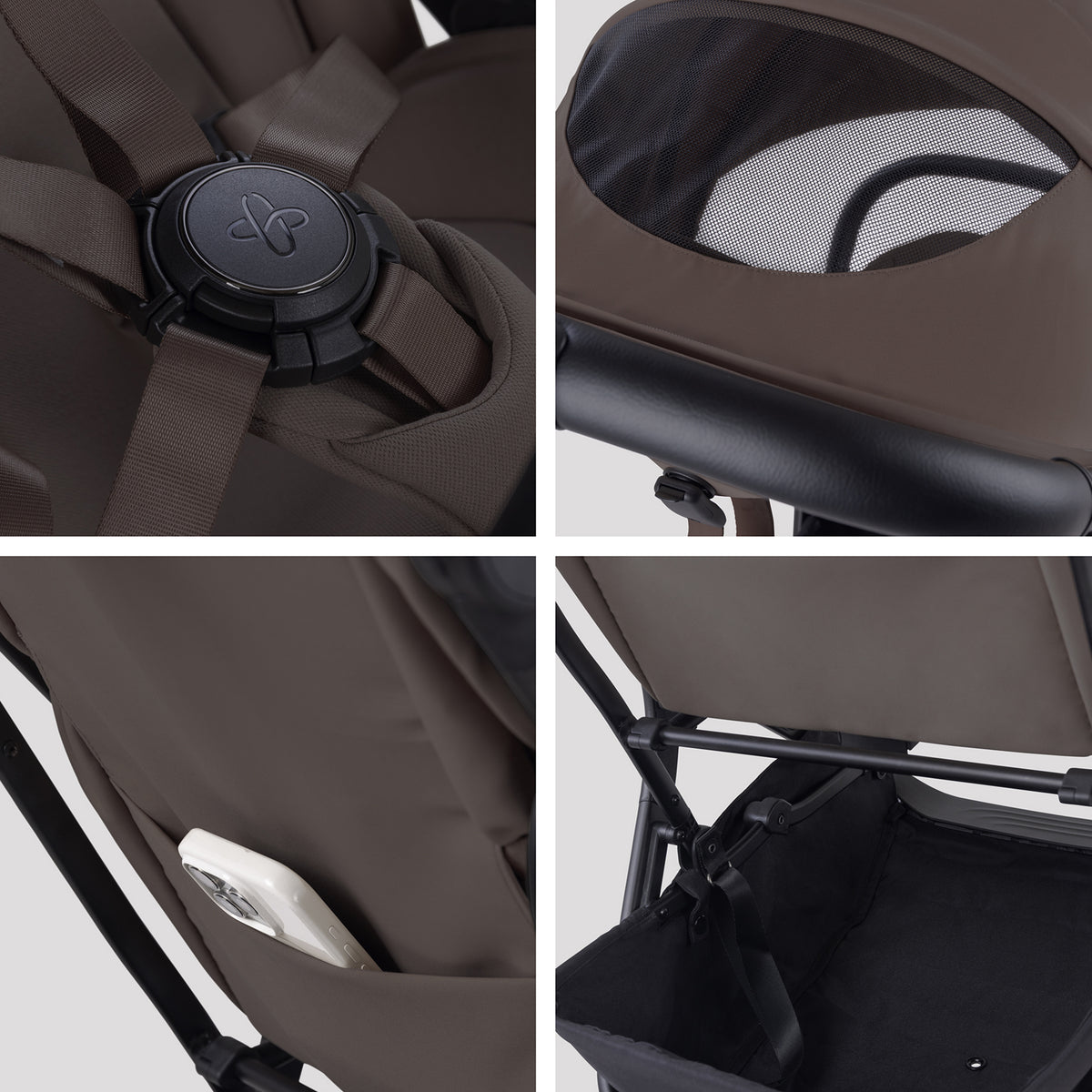 Nia Chocolate Compact Travel Stroller