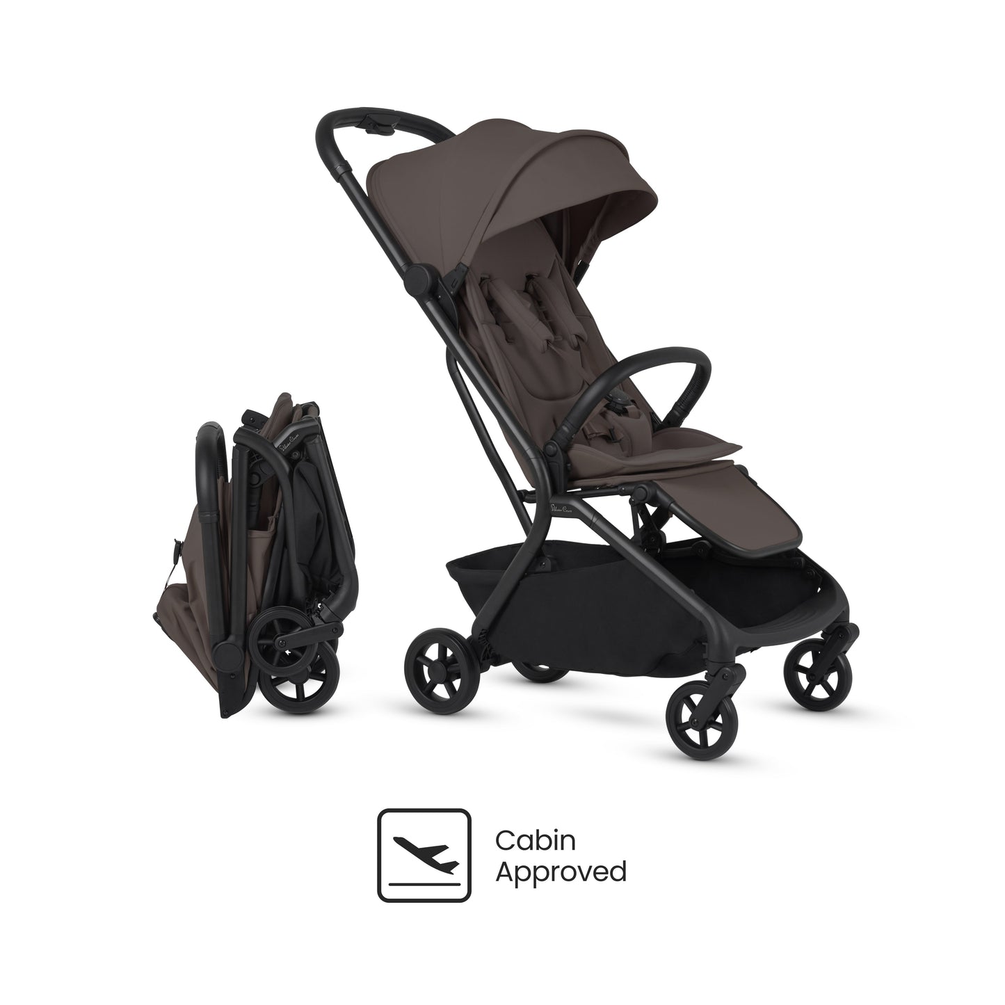 Nia Chocolate Compact Travel Stroller with Carrycot (6 Piece)