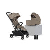 Nia Champagne Compact Travel Stroller with Carrycot (6 Piece)