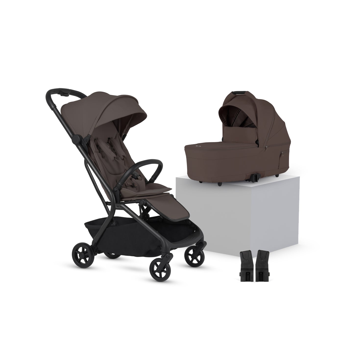 Nia Chocolate Compact Travel Stroller with Carrycot (6 Piece)