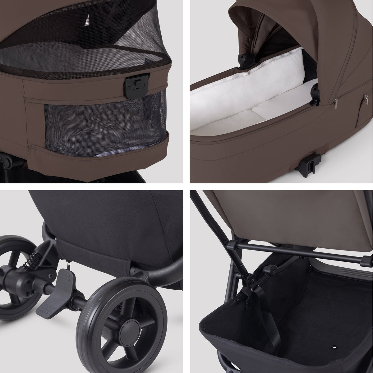 Nia Chocolate Compact Travel System with Accessory Pack Timeless Cocoa (12 Piece)