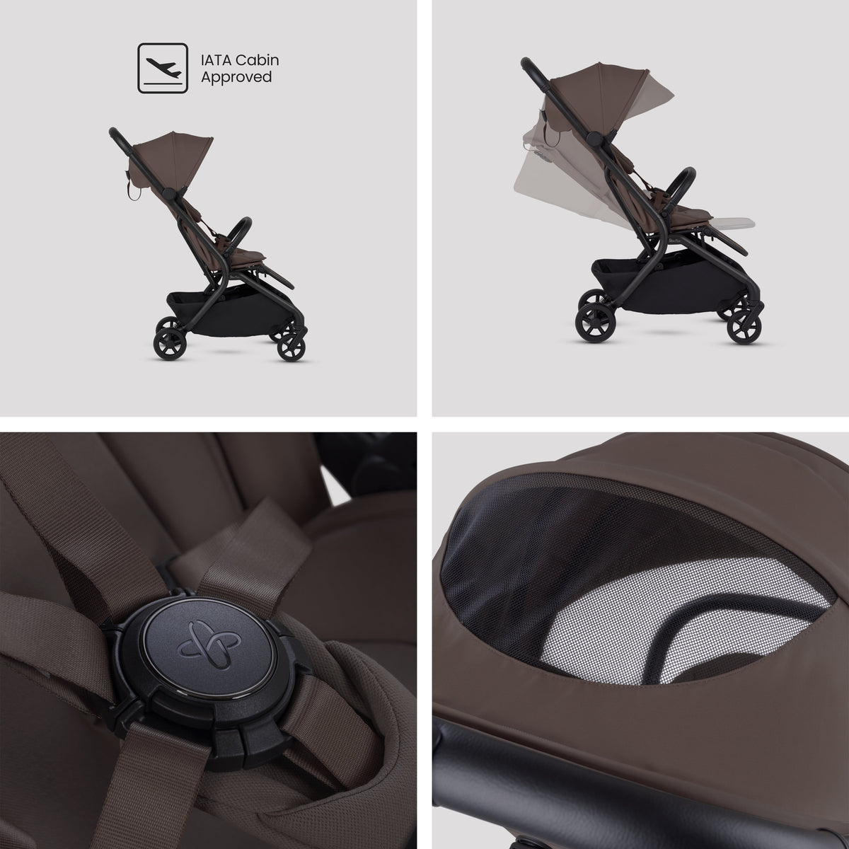 Nia Chocolate Compact Travel System with Accessory Pack Timeless Cocoa (12 Piece)