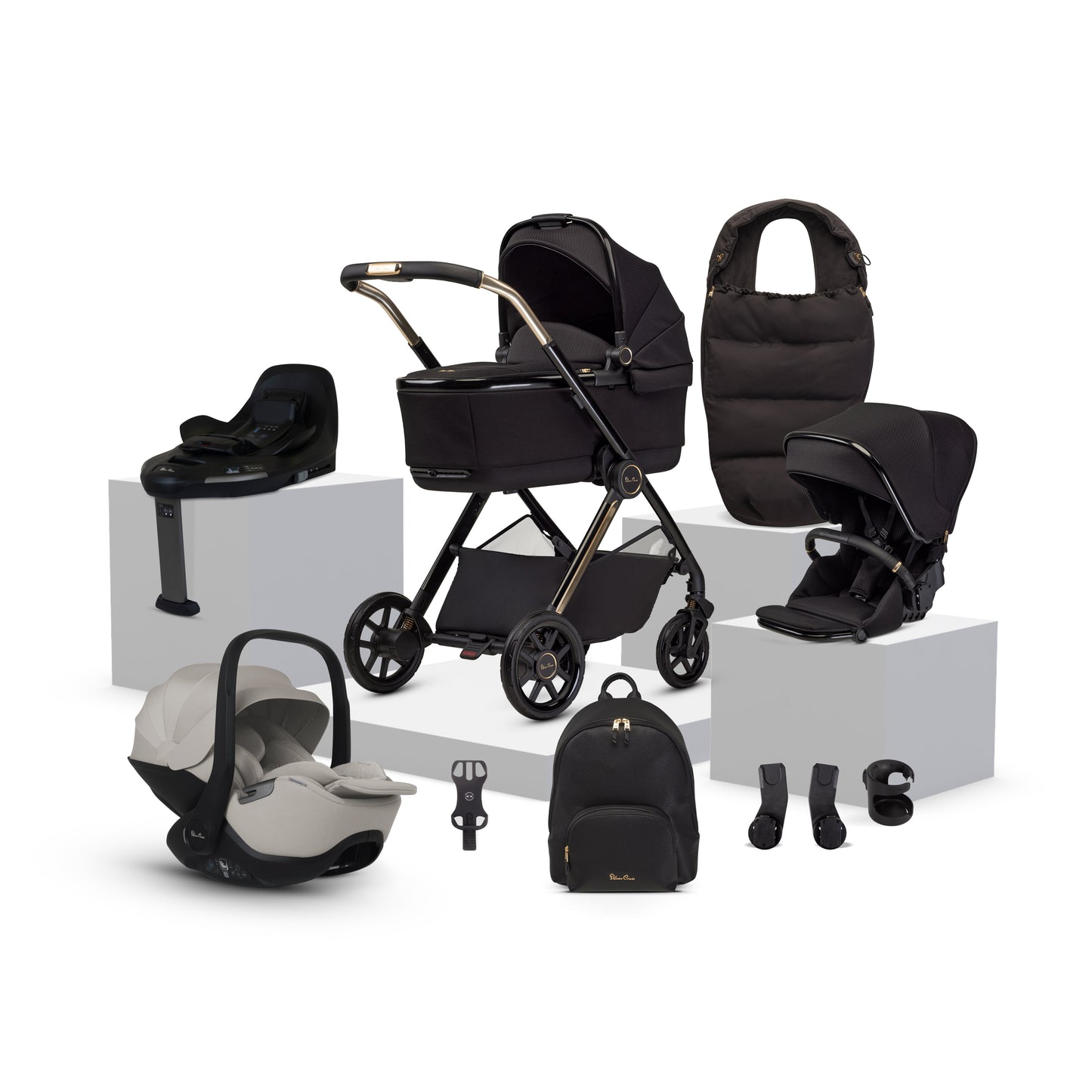 Reef 2 SPECIAL EDITION Espresso Travel System Ultimate 360 Natural Taupe Infant Carrier Bundle (11 Piece)