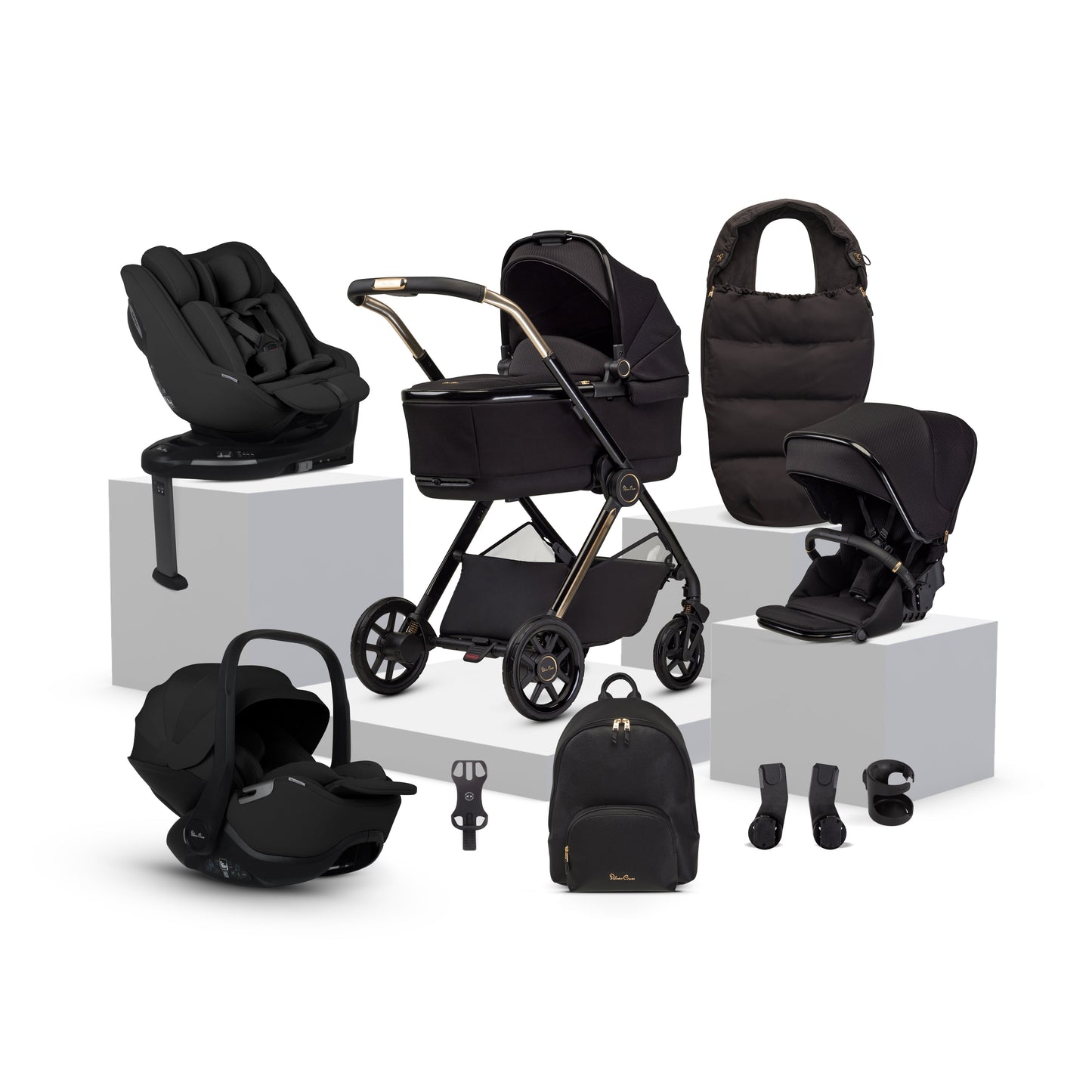 Reef 2 SPECIAL EDITION Espresso Travel System Ultimate 360 Iconic Black Family Car Seat Bundle (12 Piece)