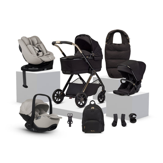 Reef 2 SPECIAL EDITION Espresso Travel System Ultimate 360 Natural Taupe Family Car Seat Bundle (12 Piece)