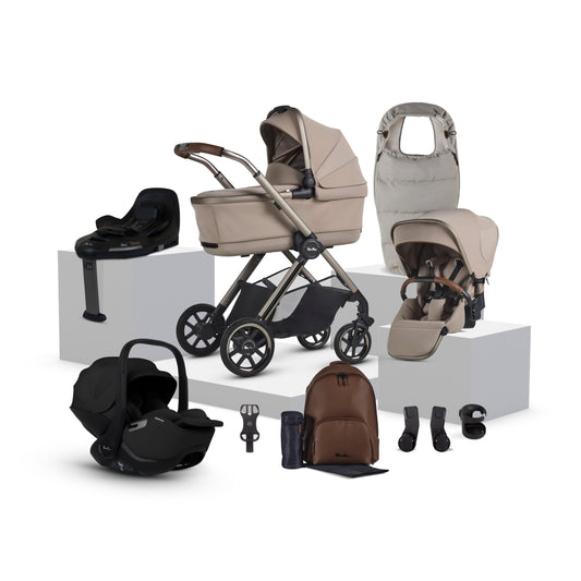 Reef 2 SPECIAL EDITION Frappe Travel System Ultimate 360 Iconic Black Infant Carrier Bundle (11 Piece)