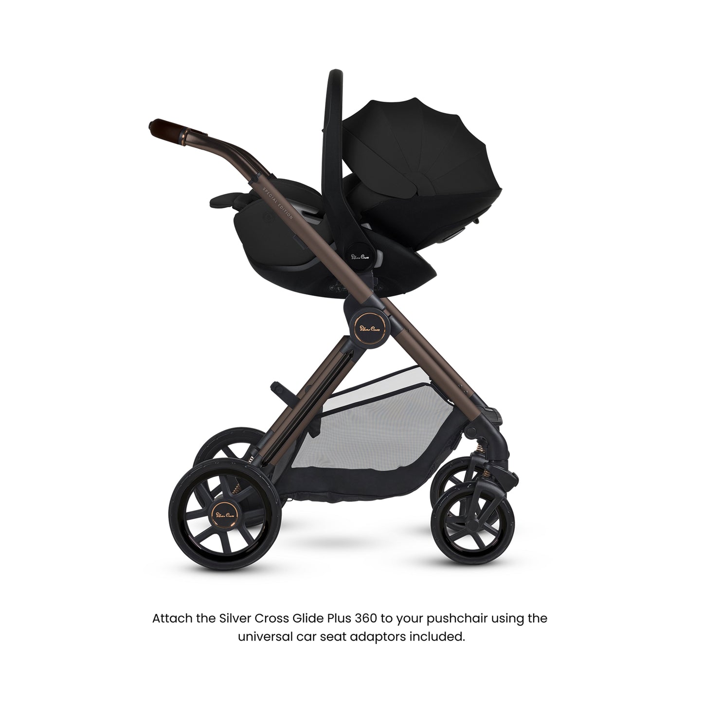 Reef 2 SPECIAL EDITION Ganache Travel System Ultimate 360 Iconic Black Infant Carrier Bundle (11 Piece)
