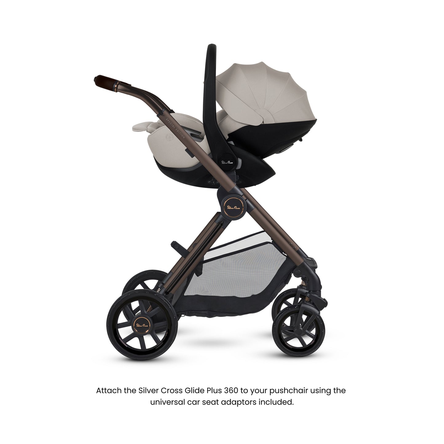 Reef 2 SPECIAL EDITION Ganache Travel System Ultimate 360 Natural Taupe Family Car Seat Bundle (12 Piece)