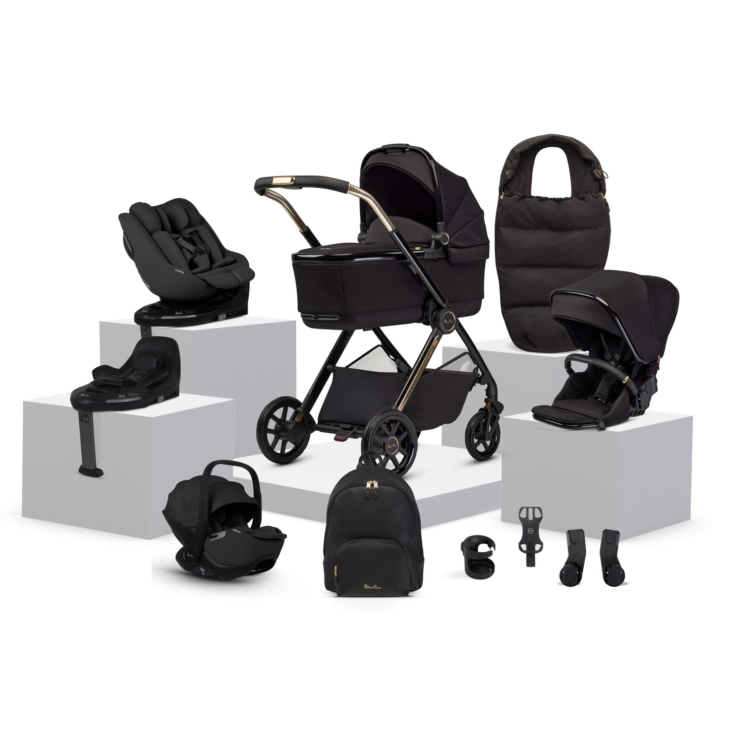 Reef 2 SPECIAL EDITION Espresso Travel System Ultimate 360 Iconic Black Family Car Seat Bundle (12 Piece)